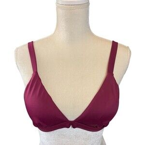 Andie Swim The Caicos Bikini Top Plum Purple Women’s Size Medium Adj Straps New!
